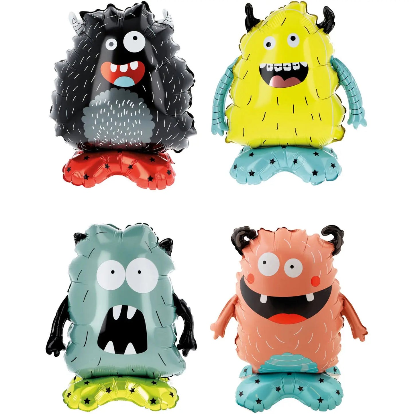 Standing Foil Balloon - Monsters - 4 pieces Folat