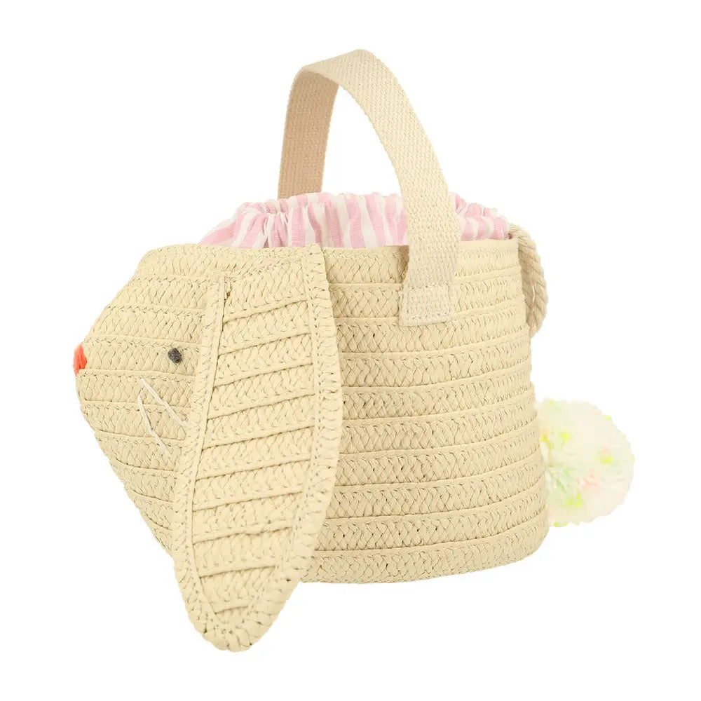 Stripy ear bunny basket bag Meri Meri