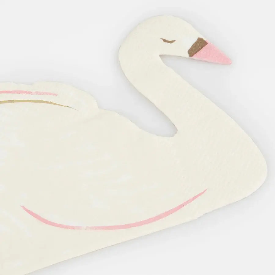 Swan shaped napkins Meri Meri