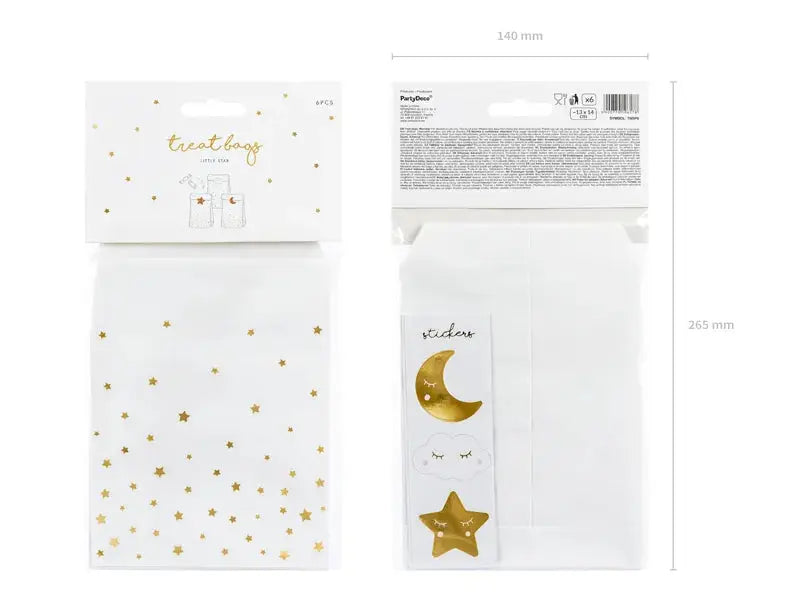 Treat bags Little Star, 13x14cm Hootyballoo by Club Green