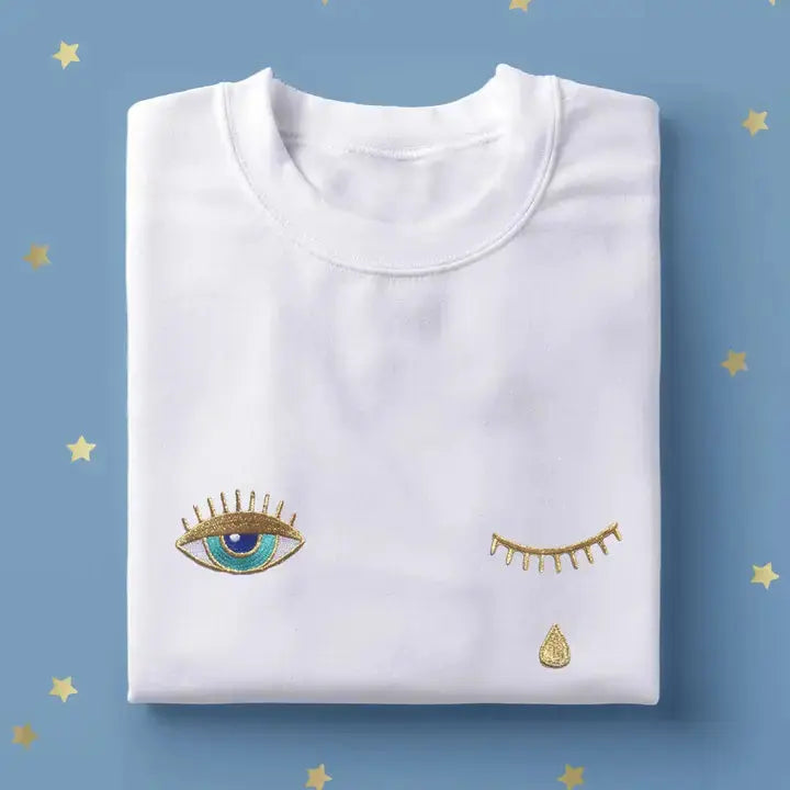 Trio Eye+Lashes+Teardrop Iron-On Patches (3 Pieces) MALICIEUSE