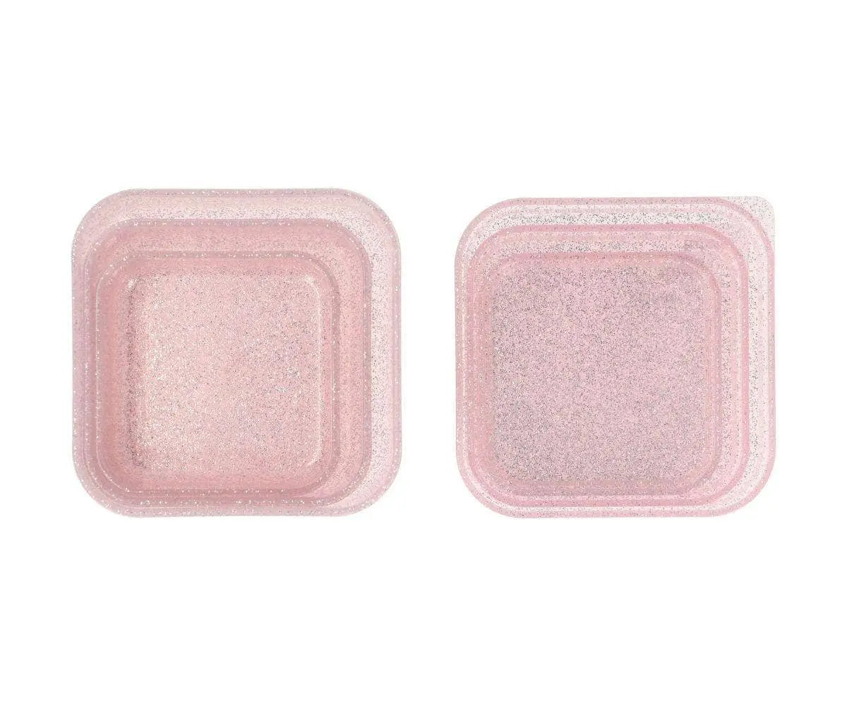 Tutete - 3 Glitter Pink Lunch Boxes Tutete