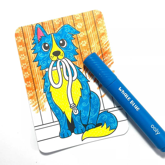 Undercover Art Hidden Patterns Coloring Activity – Dog Days OOLY