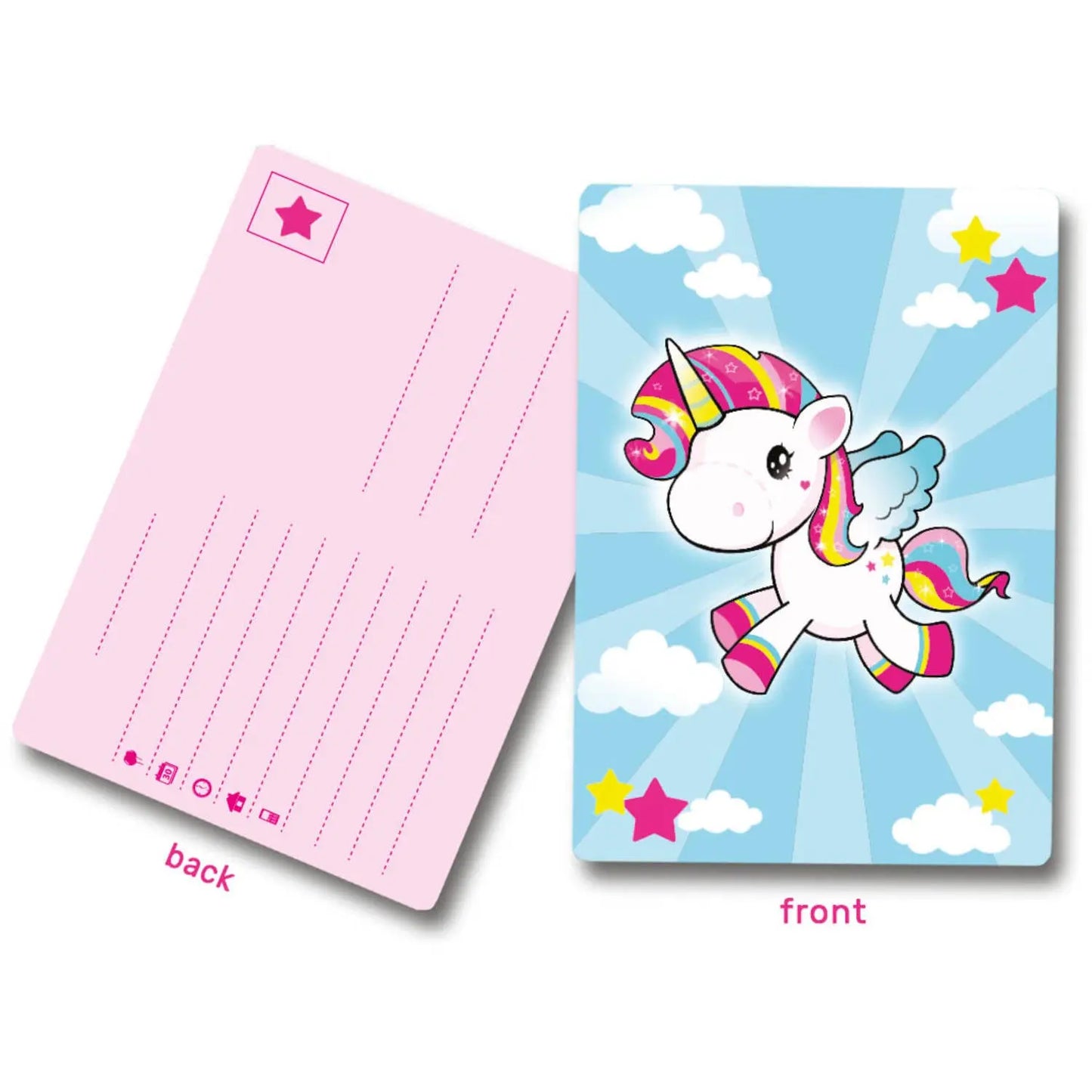 Unicorn Invitations - 8 pieces Folat