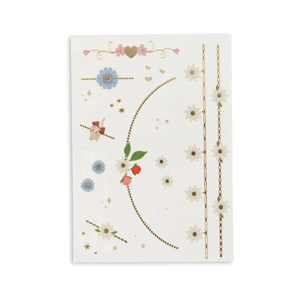 WATER BASED TEMPORARY TATTOOS - Jewellery tattoos - 3 sheets Konges Slojd