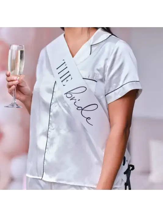 White The Bride - Hen Party Sash Ginger Ray