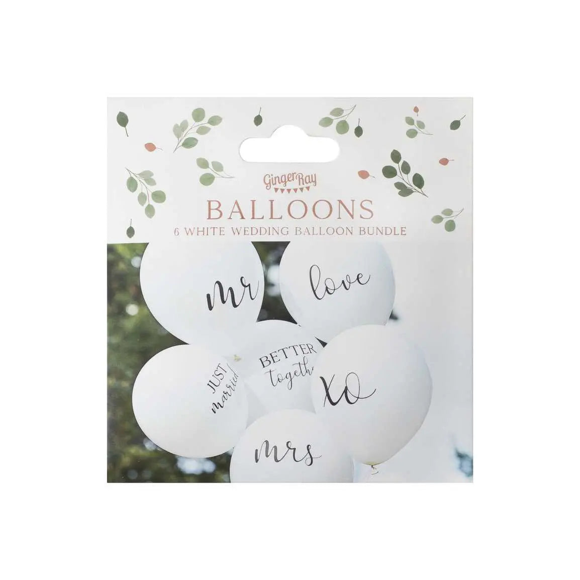 White Wedding Balloons Bundle GingerRay