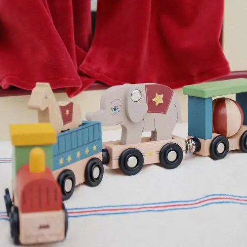 Wooden Animal Train Konges Slojd