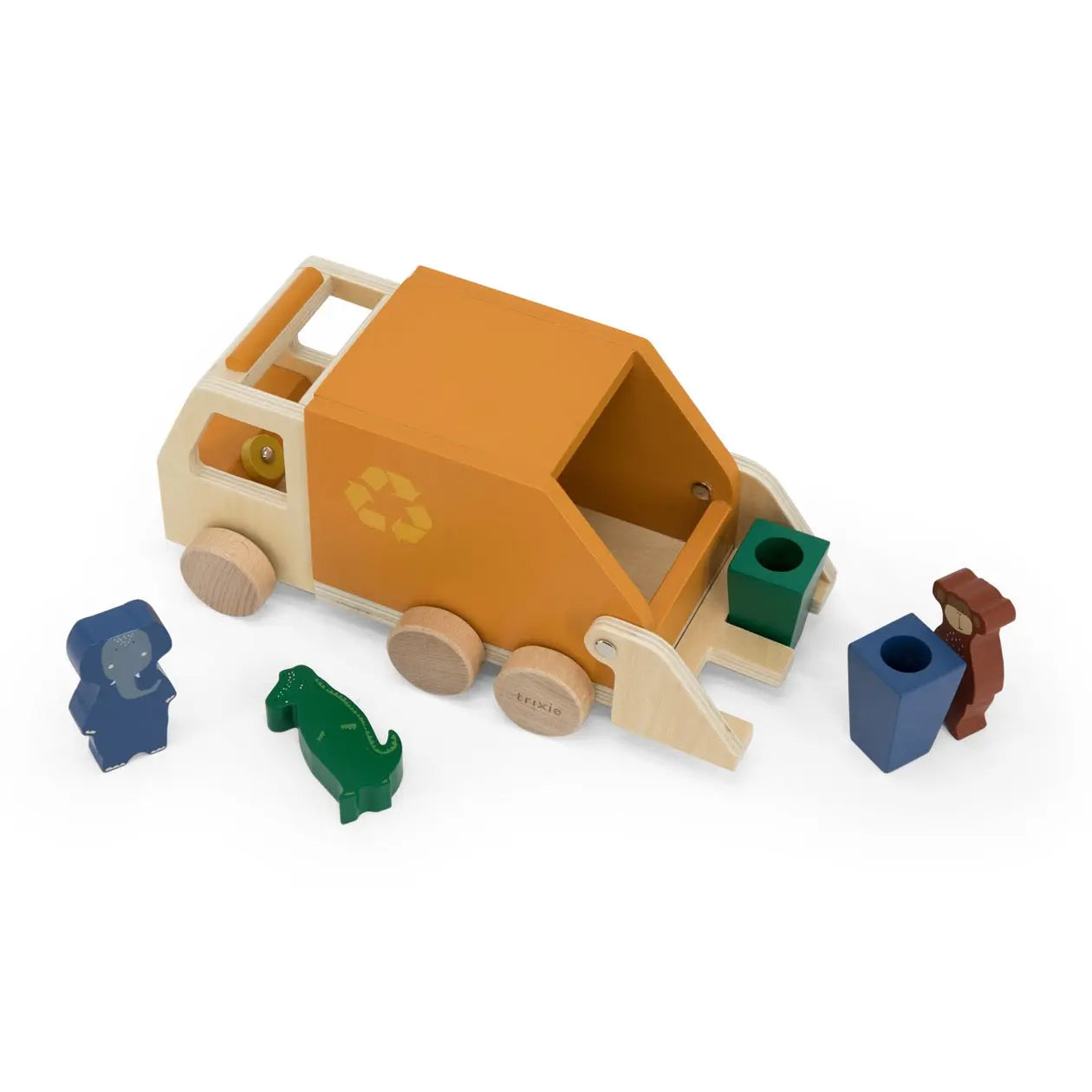 Wooden garbage truck - TRIXIE - All Animals Trixie