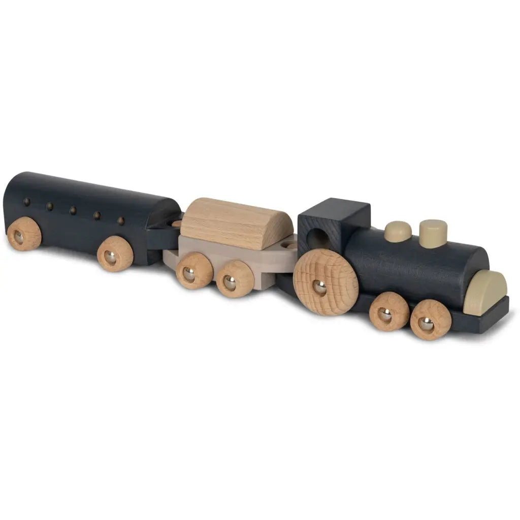 Wooden train blue - FSC - KONGES SLØJD - 23 AW - wooden toys Konges Slojd