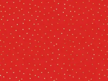 Wrapping paper - red with gold stars Partydeco