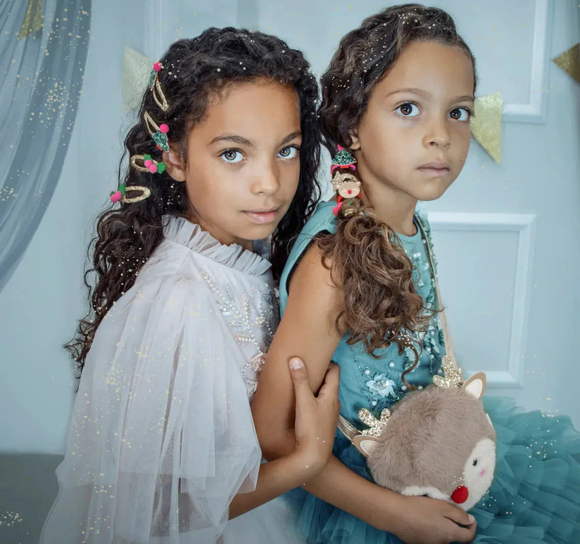 Xmas Tree Glitter Clips Rockahula