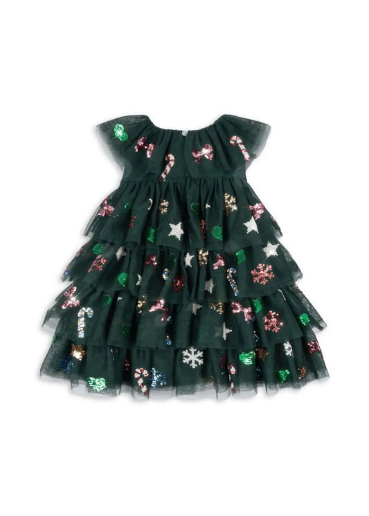 YVONNE CHRISTMAS DRESS - Hunter Green Konges Slojd
