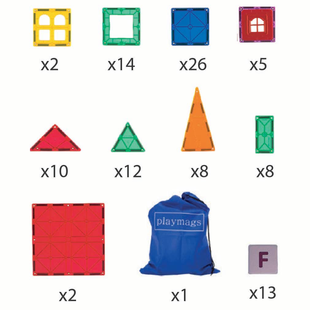 Playmags - 100 Piece Value Set
