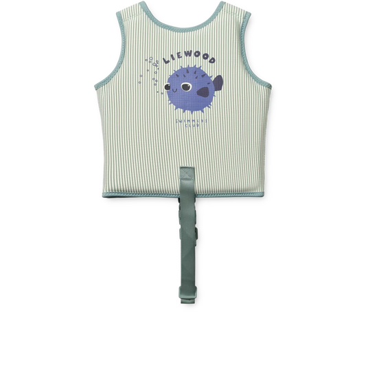 LW20739 Swim vest Dove seersucker - Peppermint Sandy 11-15 KG (Copy)