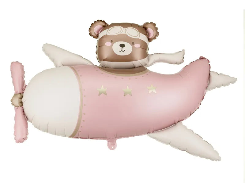 Foil balloon Bear in Airplane