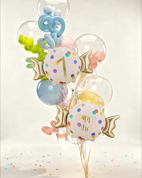 Foil balloon Candy ''1'', 61x37 cm, mix
