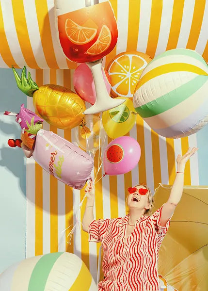 Foil balloon Striped Ball, 75 cm, mix