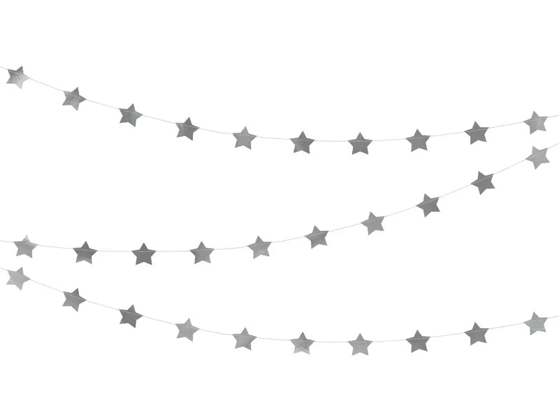 Garland Stars, Silver , 3.6m