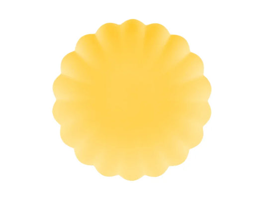 Plastic plates Frill, 22 x 22 cm, yellow