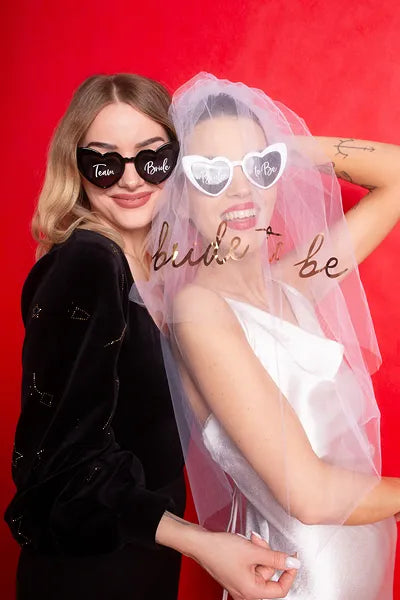 Veil with Bride to be inscription, 63cm, white