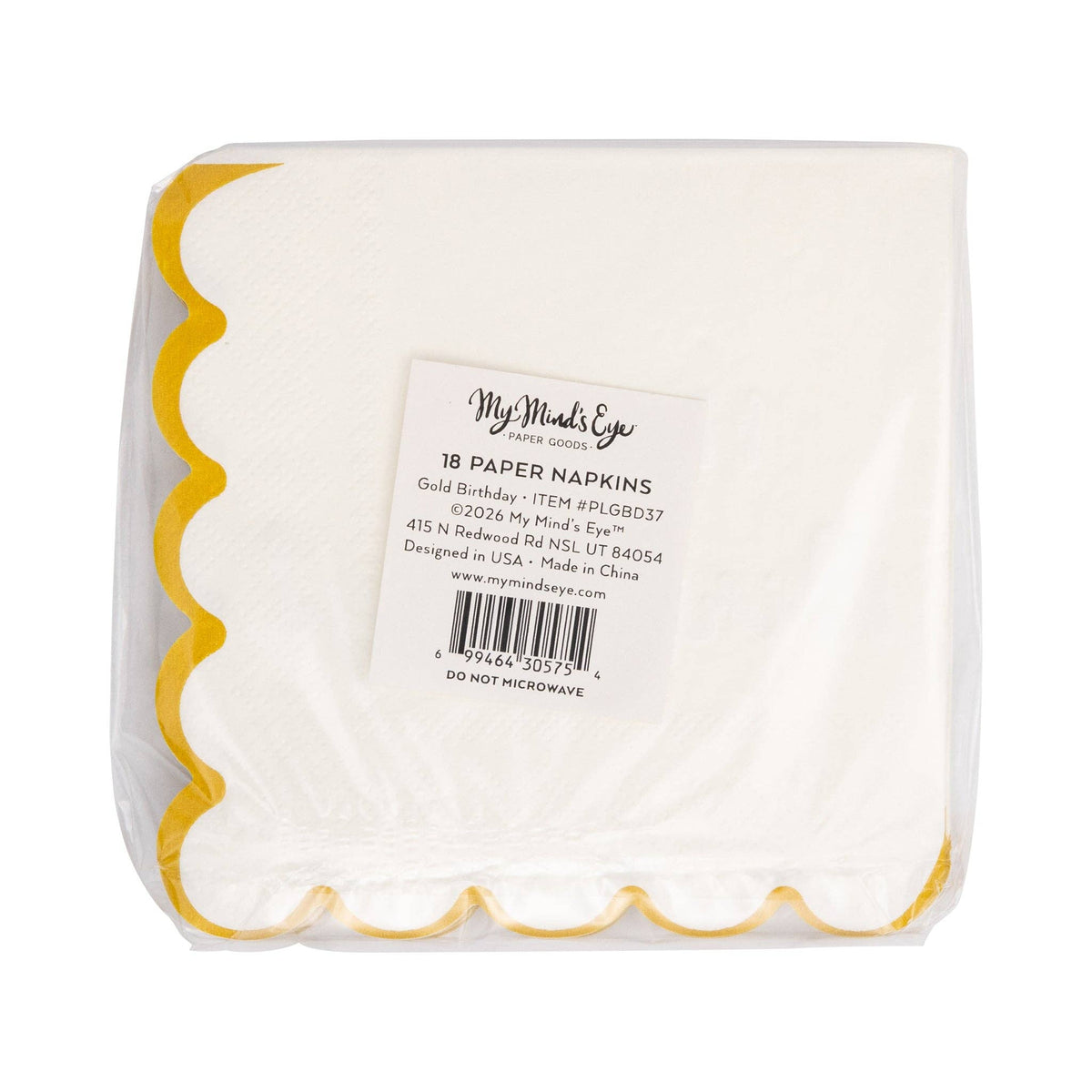 My Mind’s Eye - PLGBD37 - Foil Birthday Cocktail Napkin