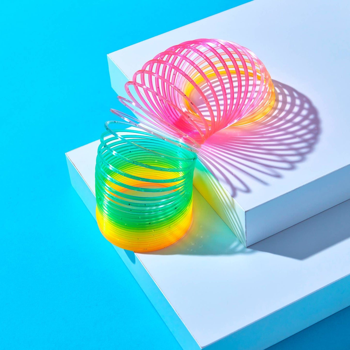 The Twiddlers - 3 Large Rainbow Spring Toys for Kids, Fidget Toy, Party