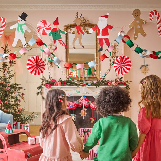 Jolly Christmas character garland set