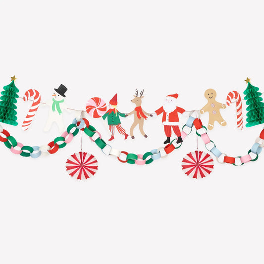 Jolly Christmas character garland set