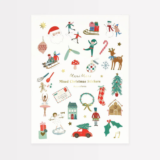 Mixed icon Christmas stickers