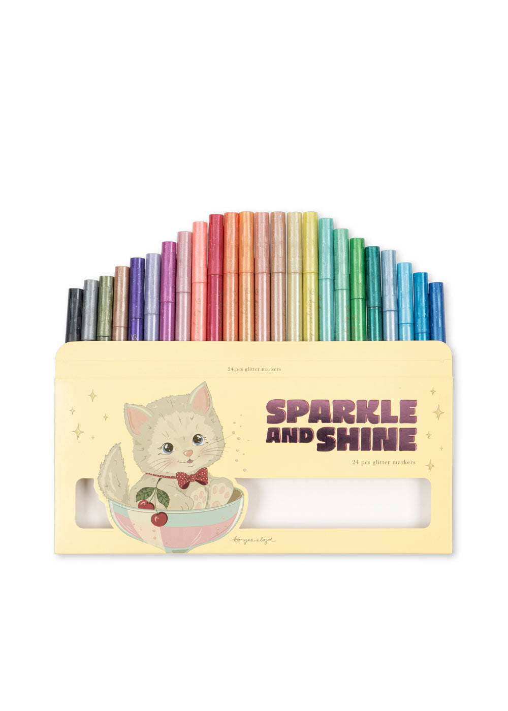 Glitter Markers 24 Pcs - Cat - Konges Slojd