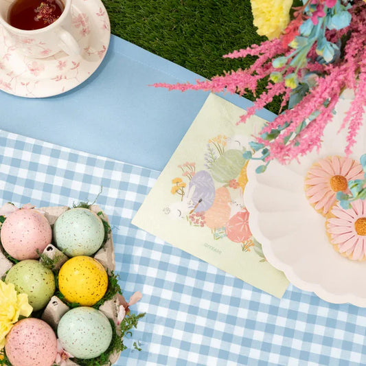 Paper tablecloth Vicky Blue 1.20m x 5m