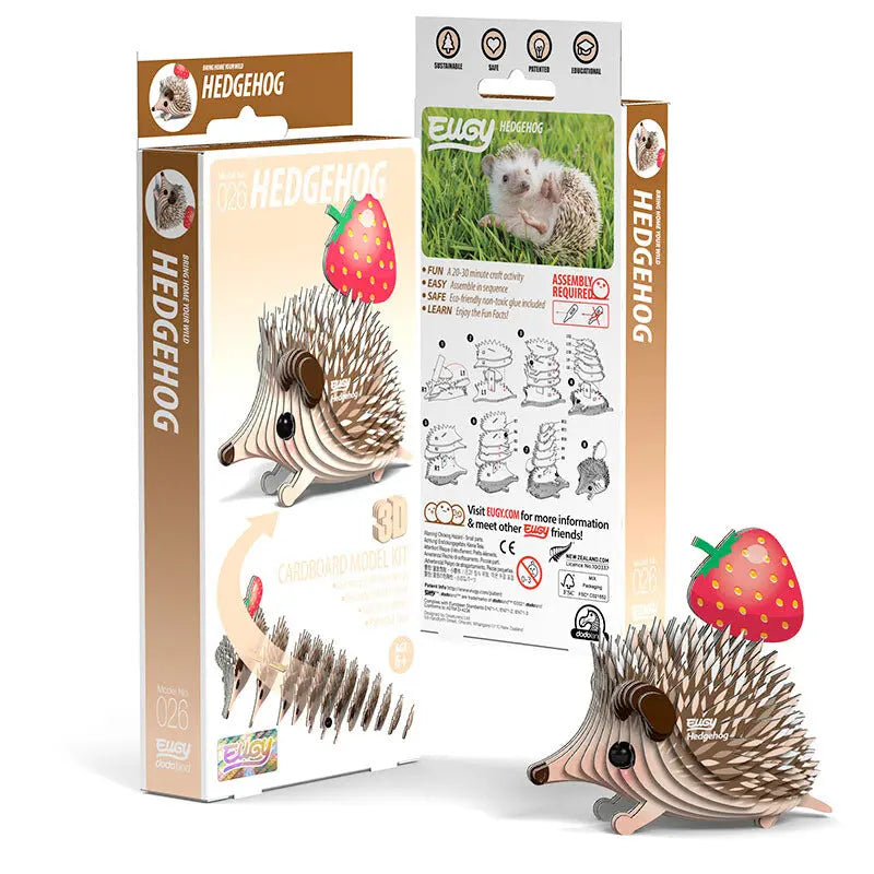 026 Hedgehog - 3D Cardboard Model Kit Dam
