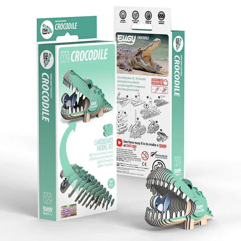 029 Crocodile - 3D Cardboard Model Kit Dam