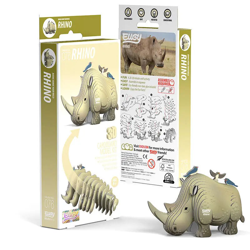 076 Rhino - 3D Cardboard Model Kit Dam
