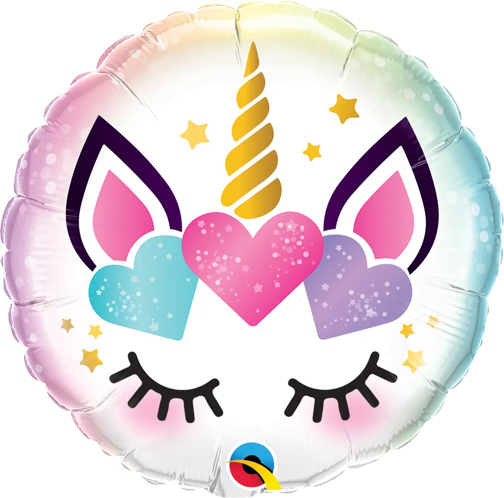 18" Unicorn Eyelashes Foil Balloon thepartyville