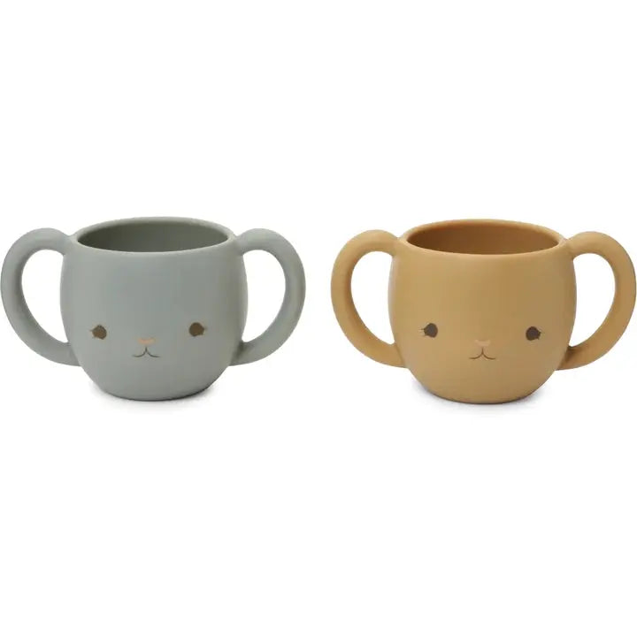 2 PACK CUTIE CUPS - QUARRY BLUE/ALMOND Konges Slojd