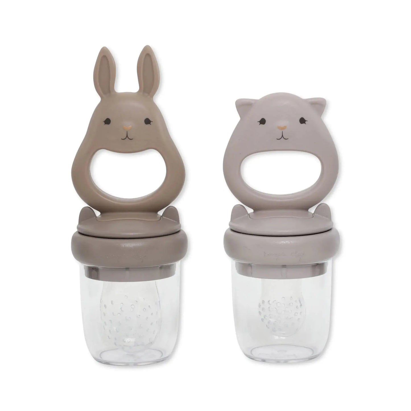 2 Pack Bunny Fruit Feeding Pacifier - lilac/shitake Konges Slojd