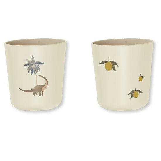 2 Pack Cup Lemon/Dino Konges Slojd