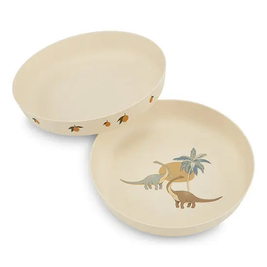 2 Pack Plate Lemon/Dino Konges Slojd