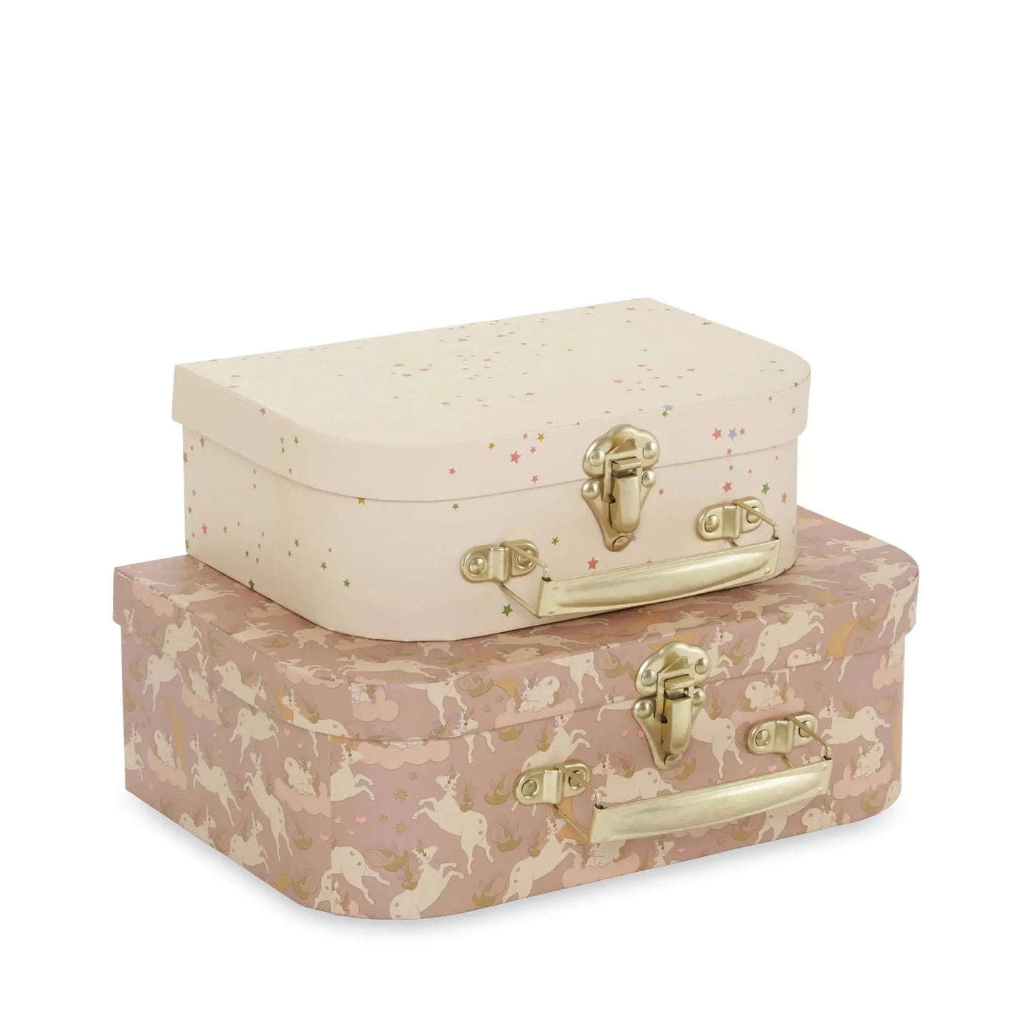 2 pack suitcase - unicorn blush/etoile multi Konges Slojd