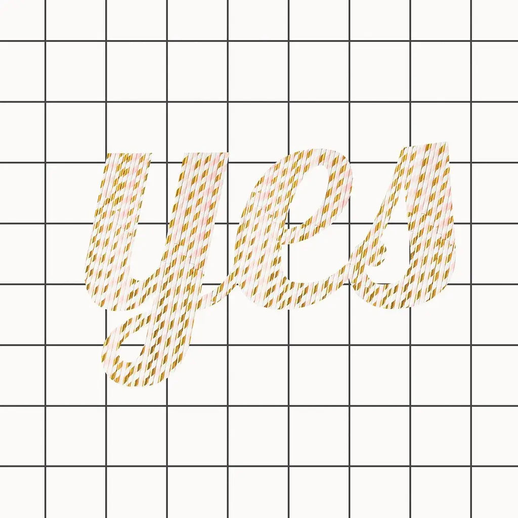 25 striped straws - Pink and gold My Little Day