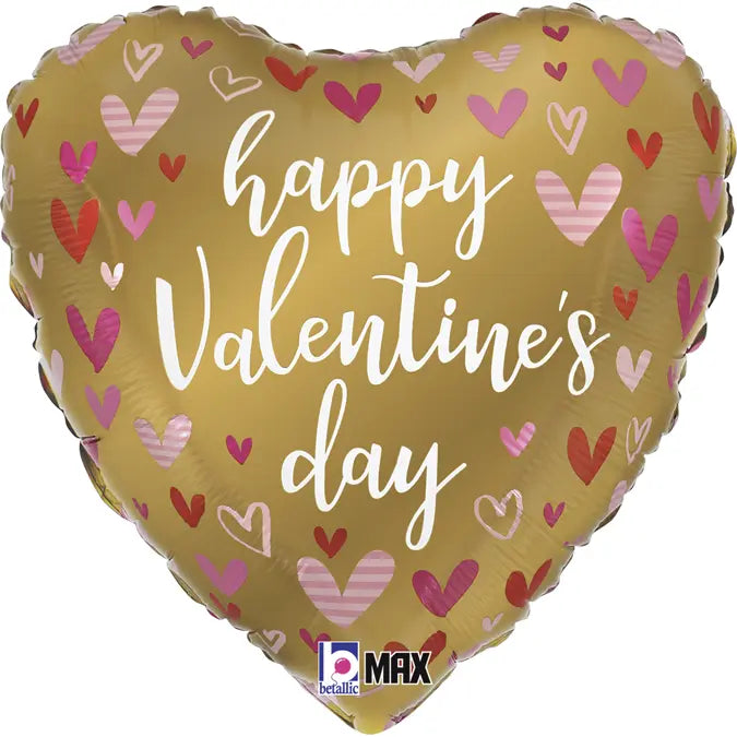 26153P Gold Valentine Hearts thepartyville