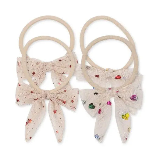 4-pack tulle bowie elastic - heart of gold multi/etoile pink sparkle Konges Slojd