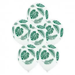 6 Ballons latex TROPICAL 30 cm cotillons Alsace