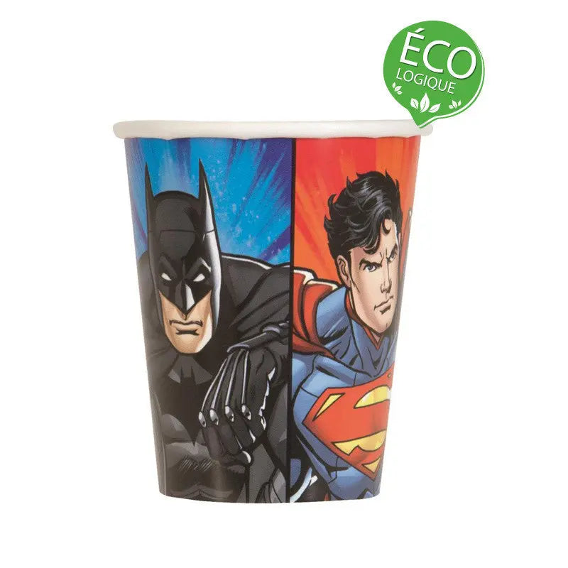 8 CUPS JUSTICE LEAGUE 27 cl ECOLOGIQUE cotillons Alsace