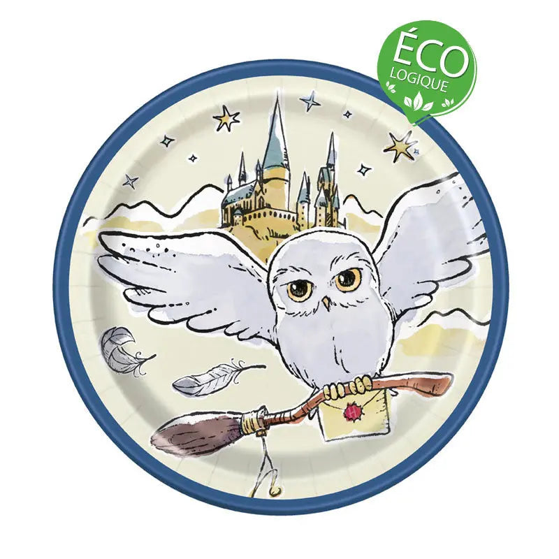 8 Plates 18 cm Harry Potter ECOLOGIQUE Unique