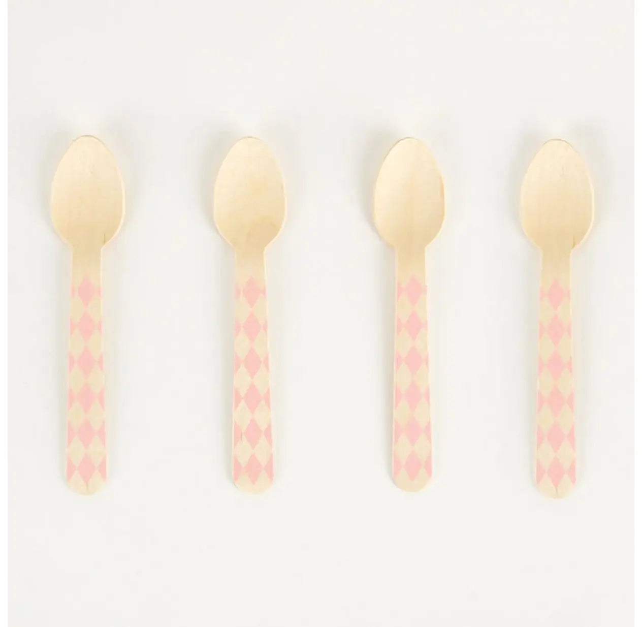 8 Wooden spoons Losanges - Light pink My Little Day