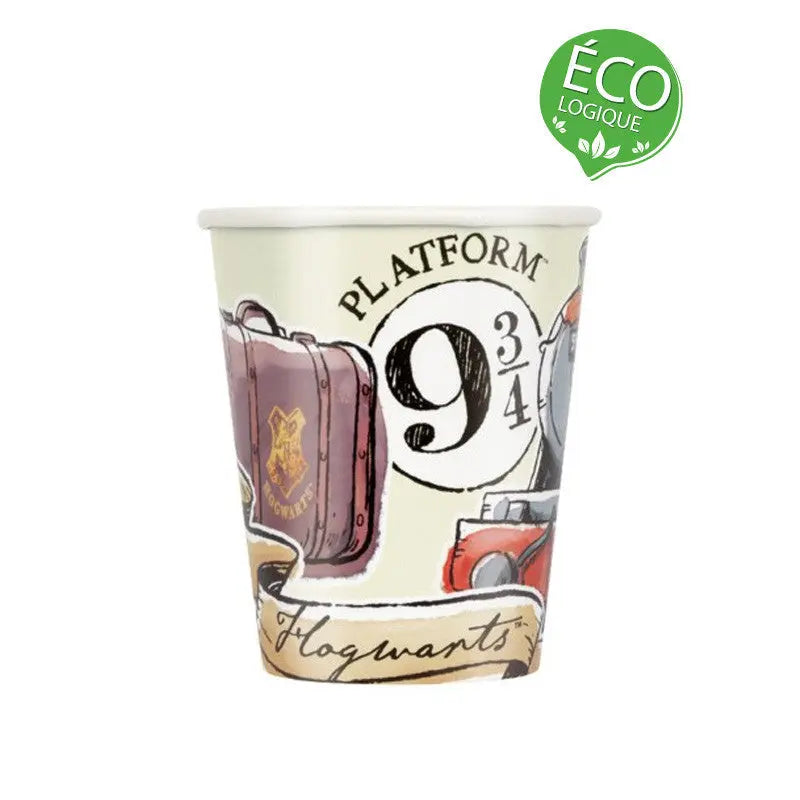 8 carton cups 27 cl Harry Potter ECOLOGIQUE Unique