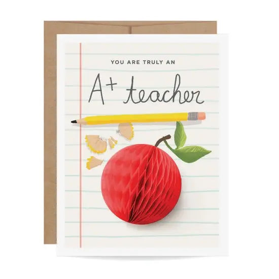 A+ Teacher Pop-up Card Inklings